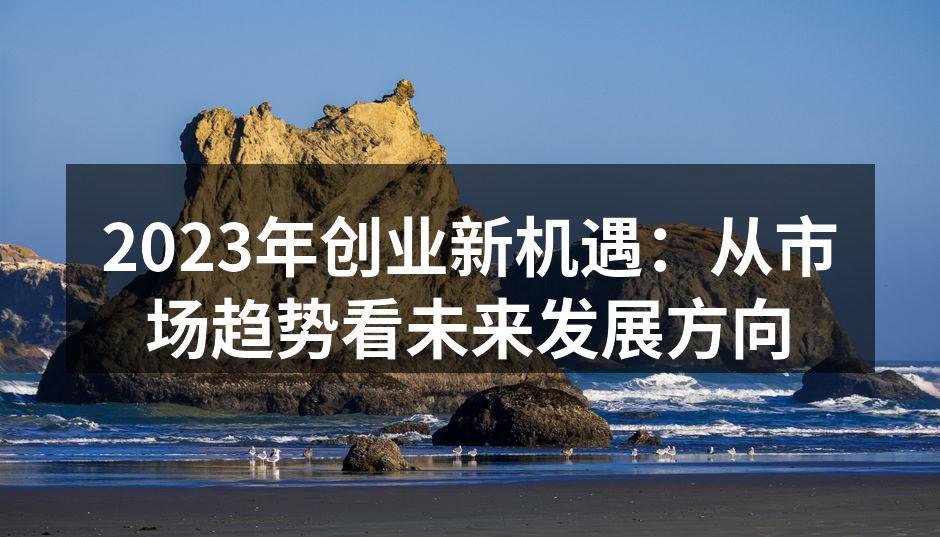 2023年创业新机遇：从市场趋势看未来发展方向